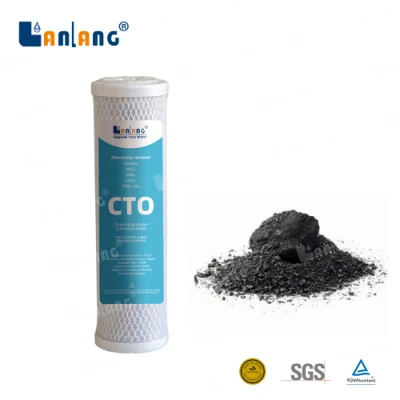 Lanlang Filtro de cartucho CTO de bloque de carbón activado de 5 a 40 pulgadas para tratamiento de agua